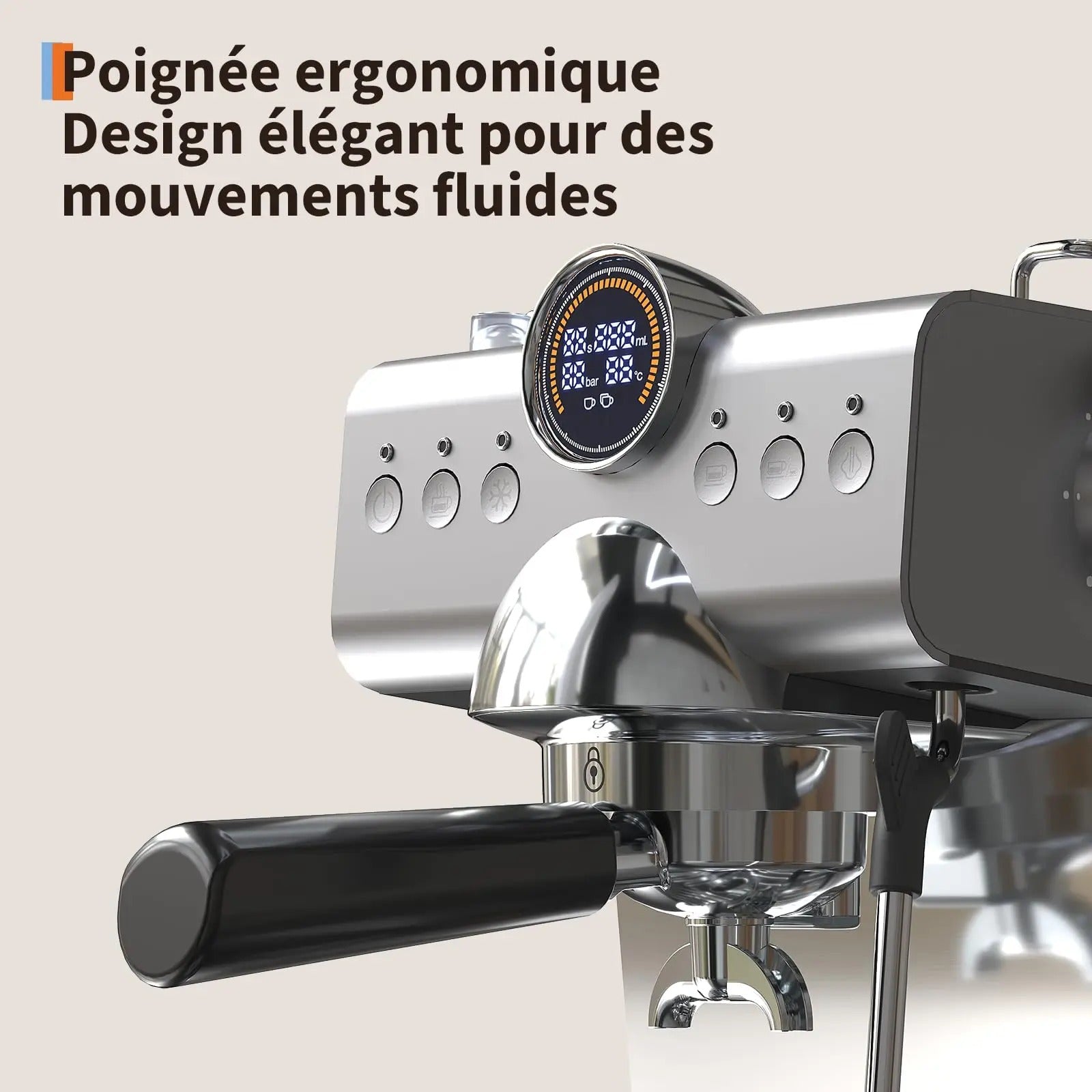 machine cafe grain poignee ergonomique