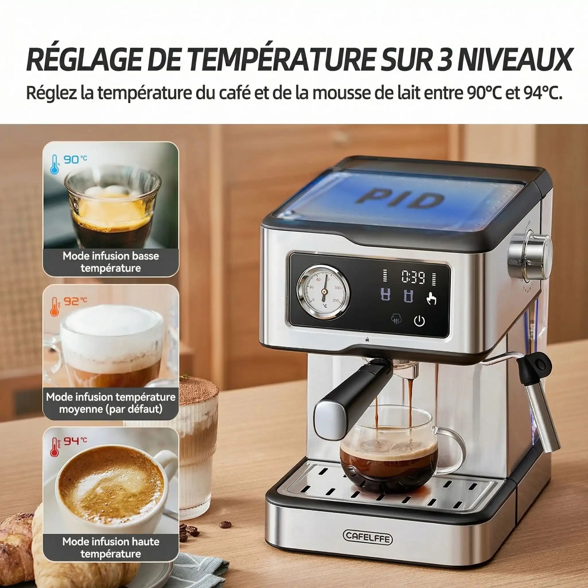 machine cafe grain reglage temperature