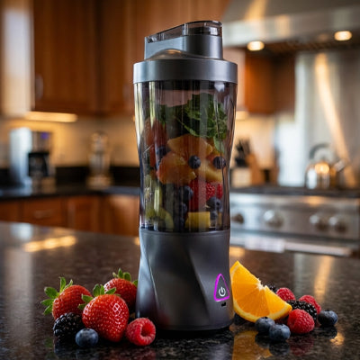 mini mixeur presse agrumes sur comptoir cuisine