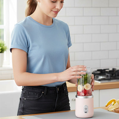 mixeur portable rose